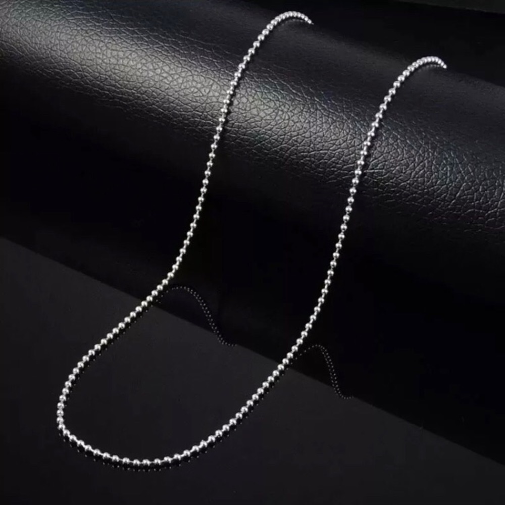 ⚡️ Stainless Steel Bead Ball Long Necklace 36” NEW